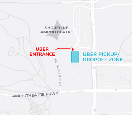 SHORELINE AMPHITHEATER UBER