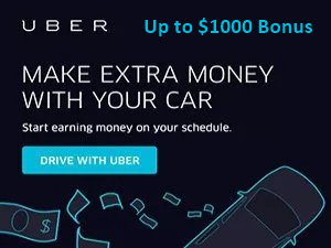 Uber Driver Bonus up to $1000